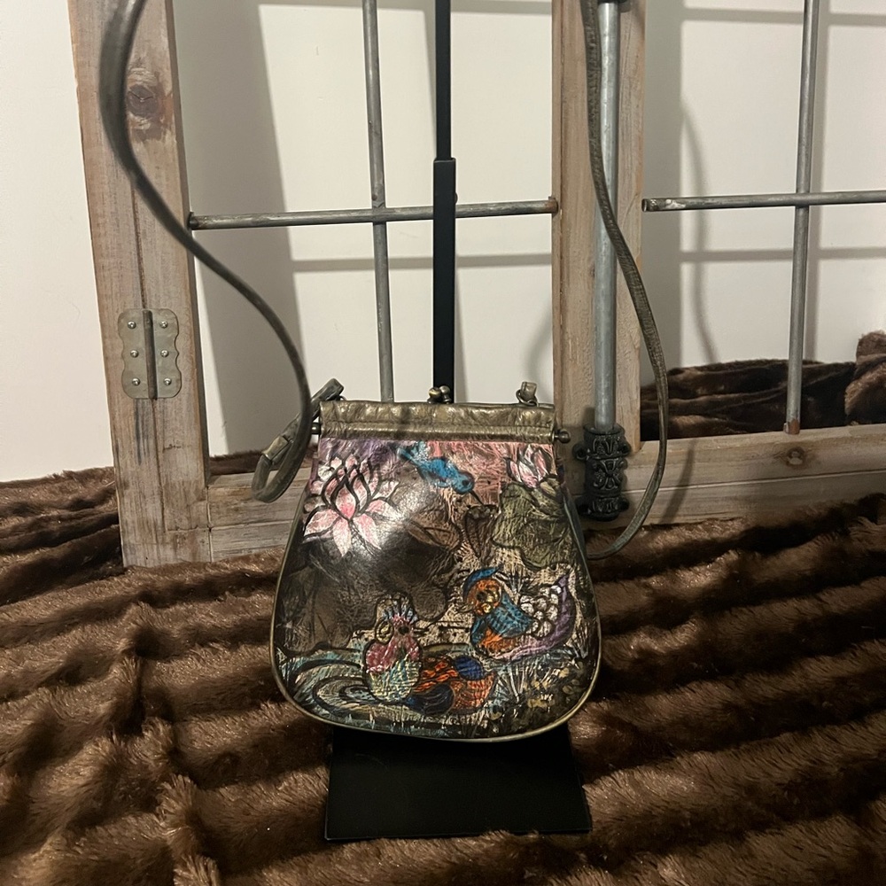 Jane Yoo Hand Painted Leather Crossbody